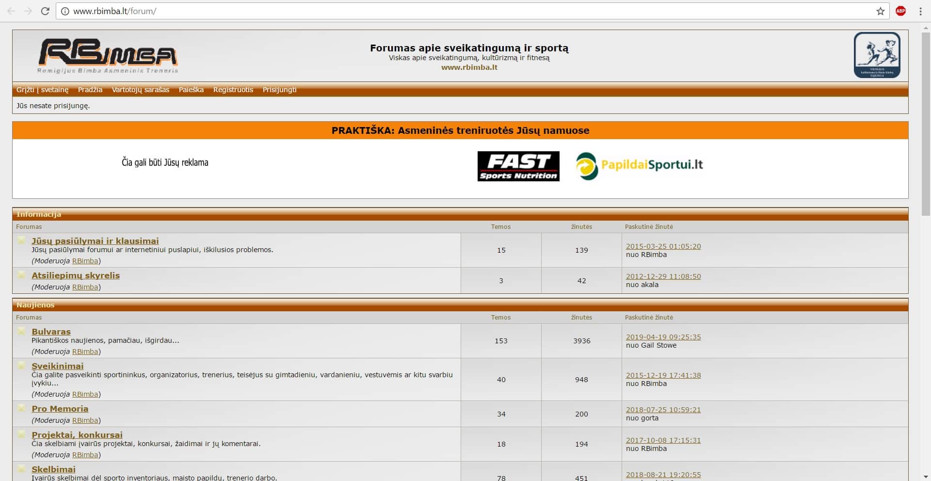 RBimba forumo pirmas psl